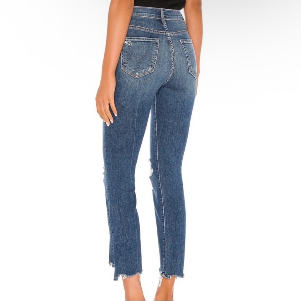 MOTHER The Insider Crop Step Chew Dancing on Coals Distressed Sz 29‎ Blue - Picture 2 of 13